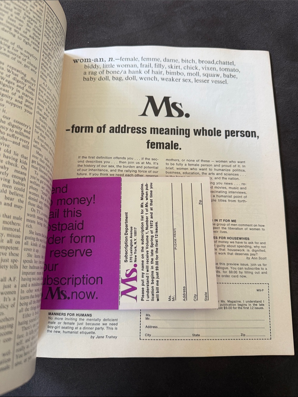 Ms. Magazine preview issue with Miriam wosk's illustration. - Picture 6 of 13